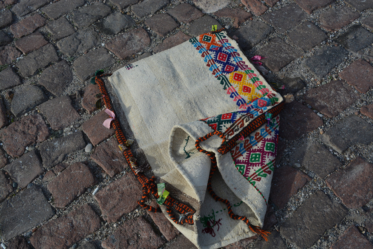 Turkmen chuval, Oriental storage sack,  Turkish kilim rugs, Tekke chuval, Yomud chuval, Turkish bag pillows, Kilim pillows, 2.3x3.4 Ft AG575