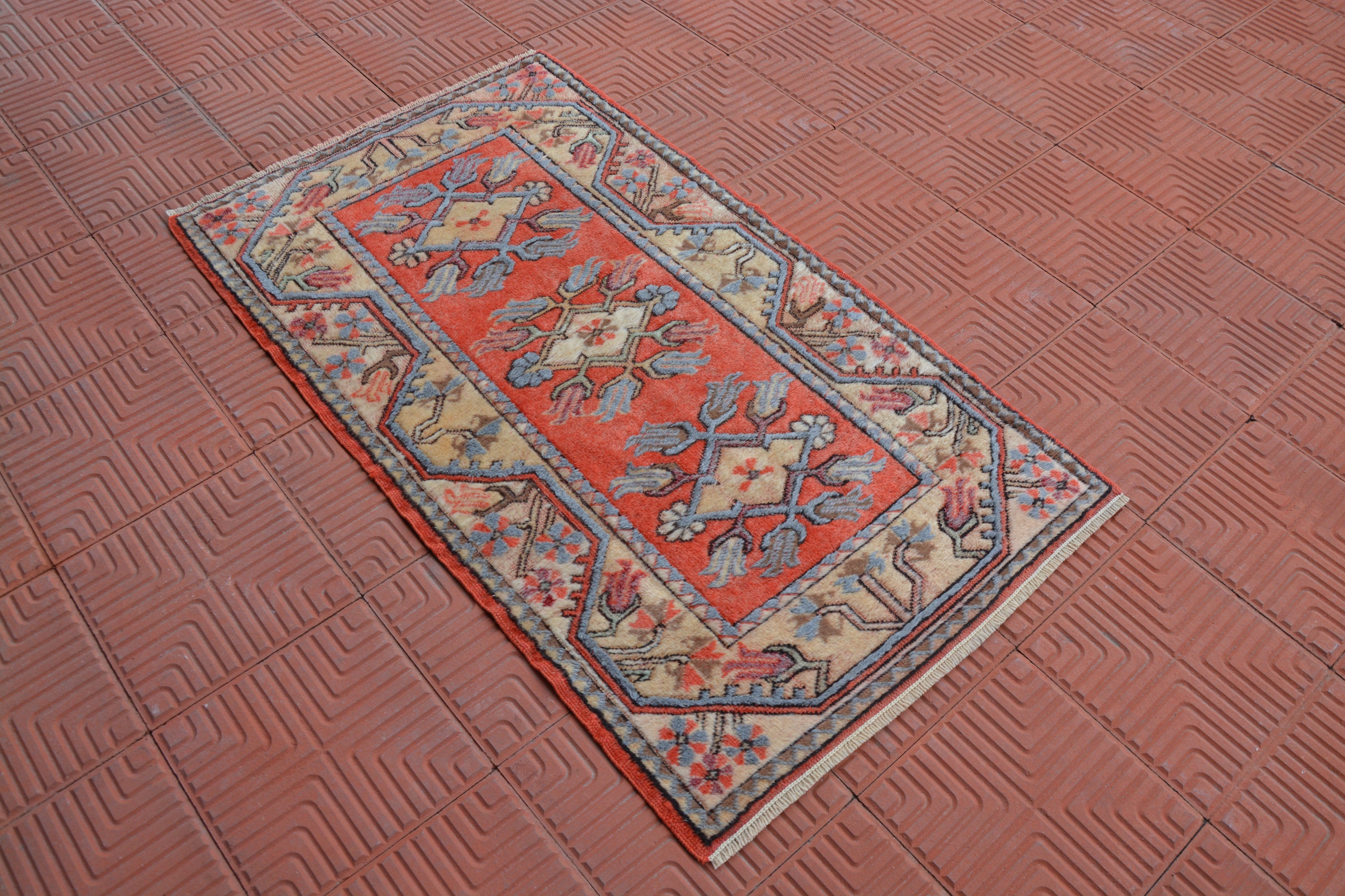 Turkish Vintage Rug, Vintage Carpet, Vintage Oushak Rug, Oriental