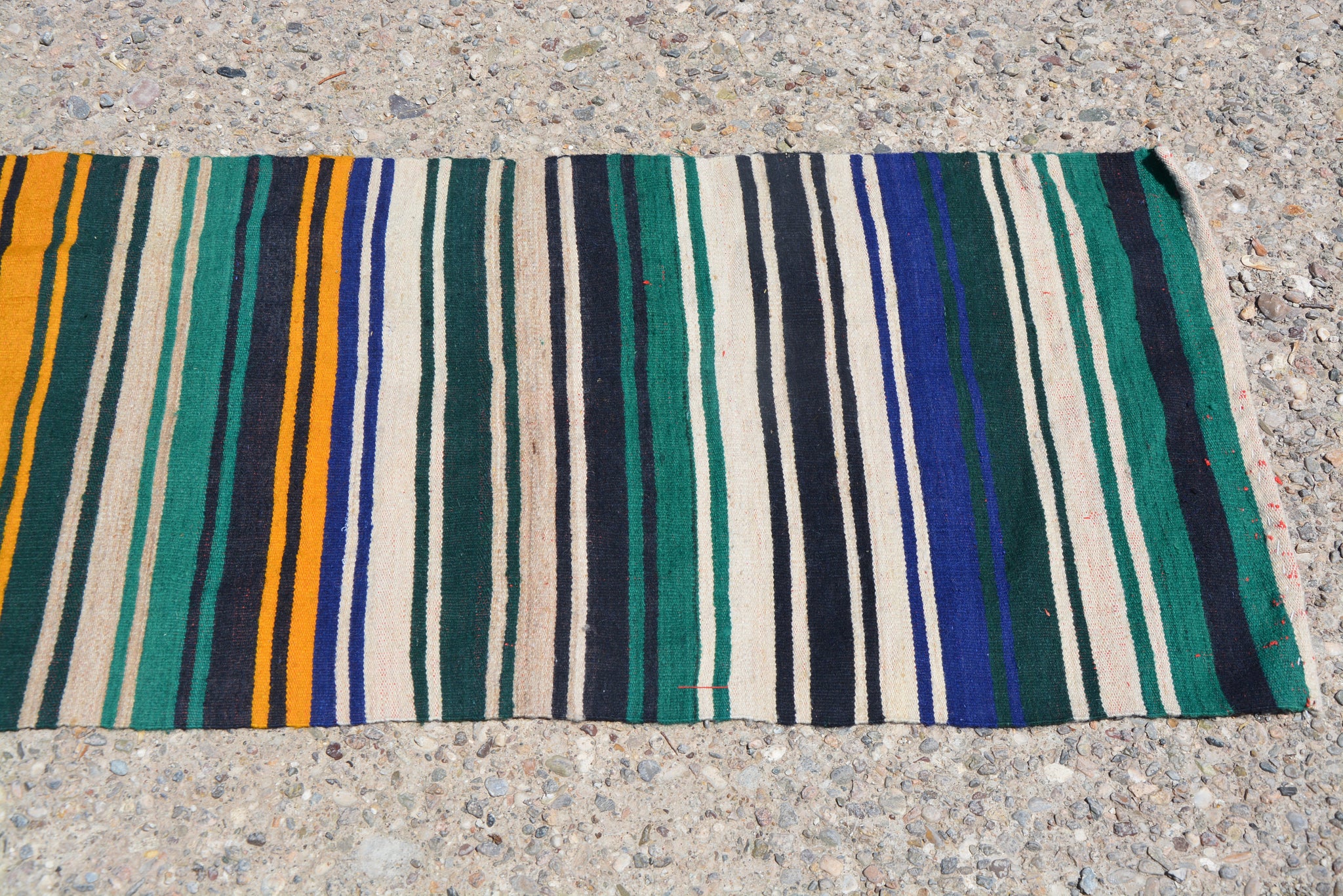 Antique Runner Rug, Striped Design Rug, Aztec Rug, Vintage Kilim